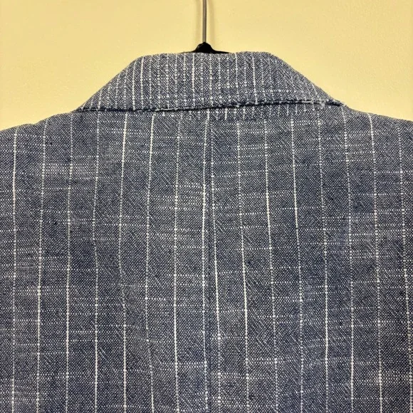 RAMY BROOK Womens Lilianna Double Breasted Striped‎ Blazer Size 0 Pinstripe Blue